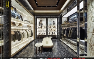 Thiết kế nội thất shop quần áo luxury, cao cấp